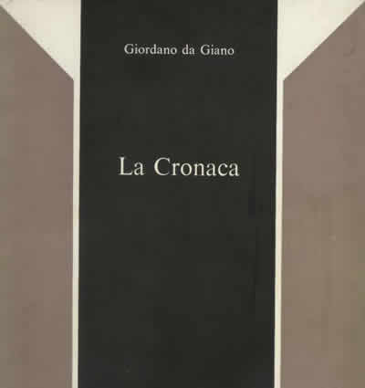 La Cronaca di Giordano da Giano cronaca di Giordano da Giano