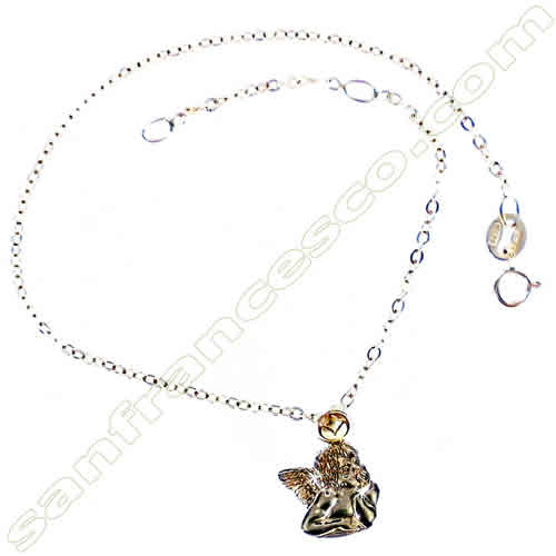 Bracciale in oro giallo con charm Angelo Cherubino