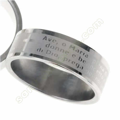Anello Preghiera Ave Maria INOX