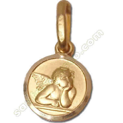Medaglia religiosa in oro con Angelo Cherubino MINI - 8,5x16
