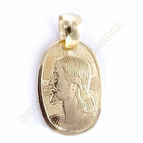 Medaglia Religiosa in oro giallo con Cristo - 14x20