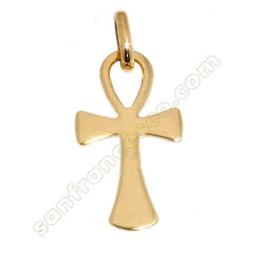 Croce della vita in oro giallo 23X13 mm