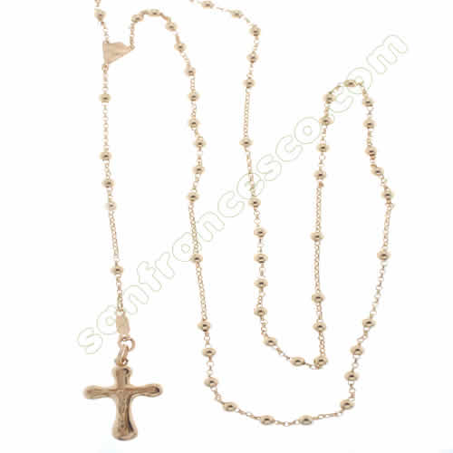 Girocollo Rosario in oro giallo 18 kt