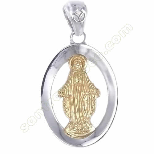 Medaglia Religiosa Madonna Miracolosa - 17x13