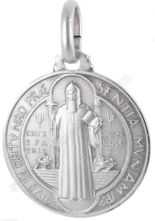 Medaglia San Benedetto in argento 25 mm