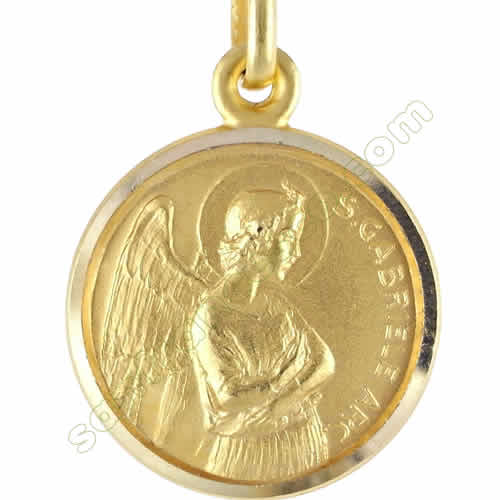 Medaglia in oro San Gabriele Arcangelo 13 mm