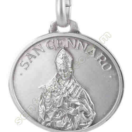 Medaglia San Gennaro in argento 21 mm